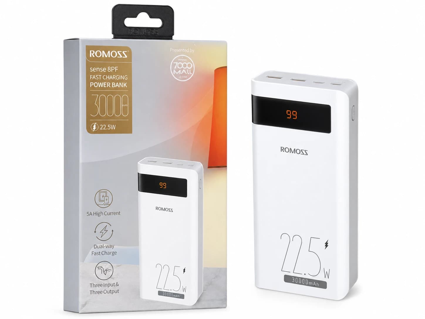 Romoss Sense 8PF 30000mAh 22.5W Fast Charging Power Bank